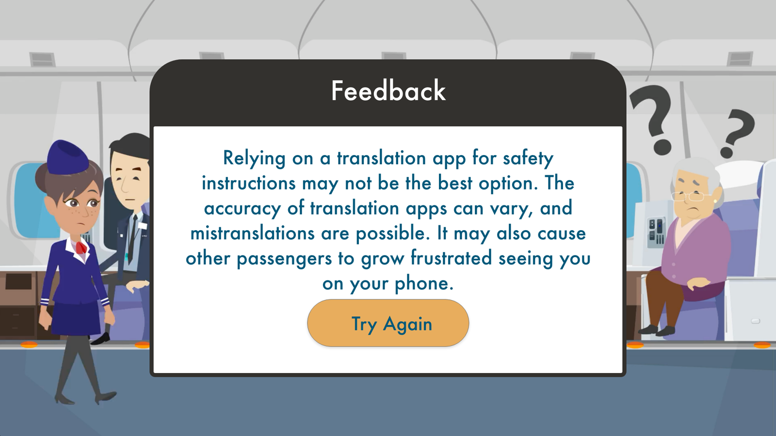Scenario feedback slide